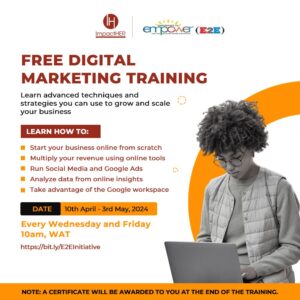 Free Digital Marketing Training flier